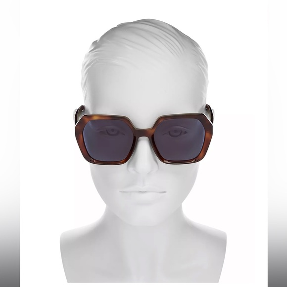 SALE✨CHRISTIAN DIOR blonde Havana DiorMidnight S2F Geometric Sunglasses - Picture 11 of 17